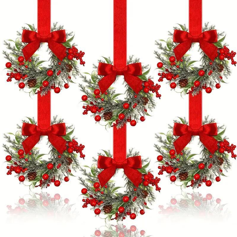 🎄 Christmas Sale 60% OFF – Festive Mini Wreaths for Every Corner